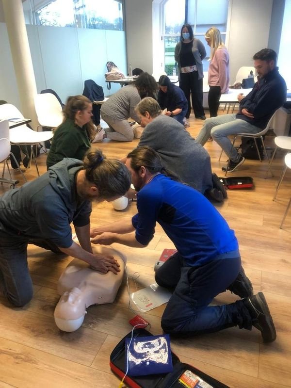 Defibrillator (AED) training delivered on site