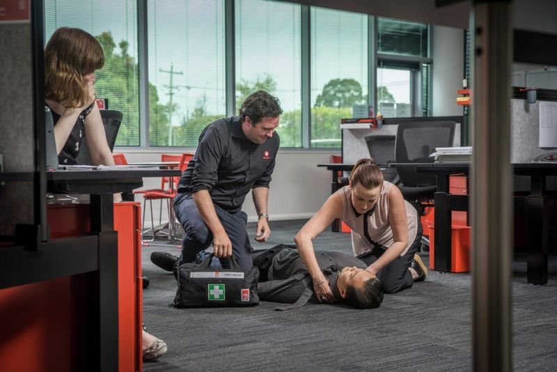 Delegates on a three-day First Aid at Work course